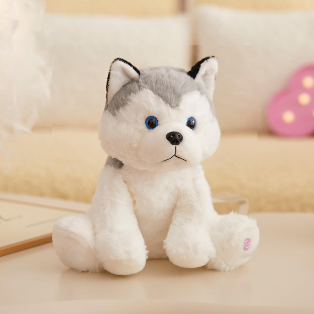 Houwsbaby husky night light glows with color-changing LEDs to ease dark anxiety.