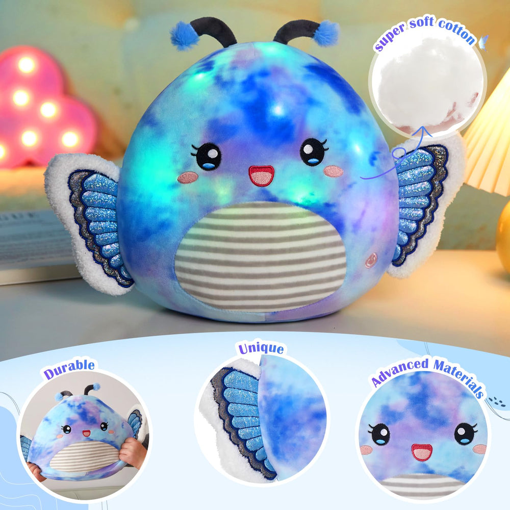 Houwsbaby LED butterfly illuminated for calming ambiance in dark rooms.