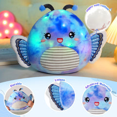 Houwsbaby LED butterfly illuminated for calming ambiance in dark rooms.