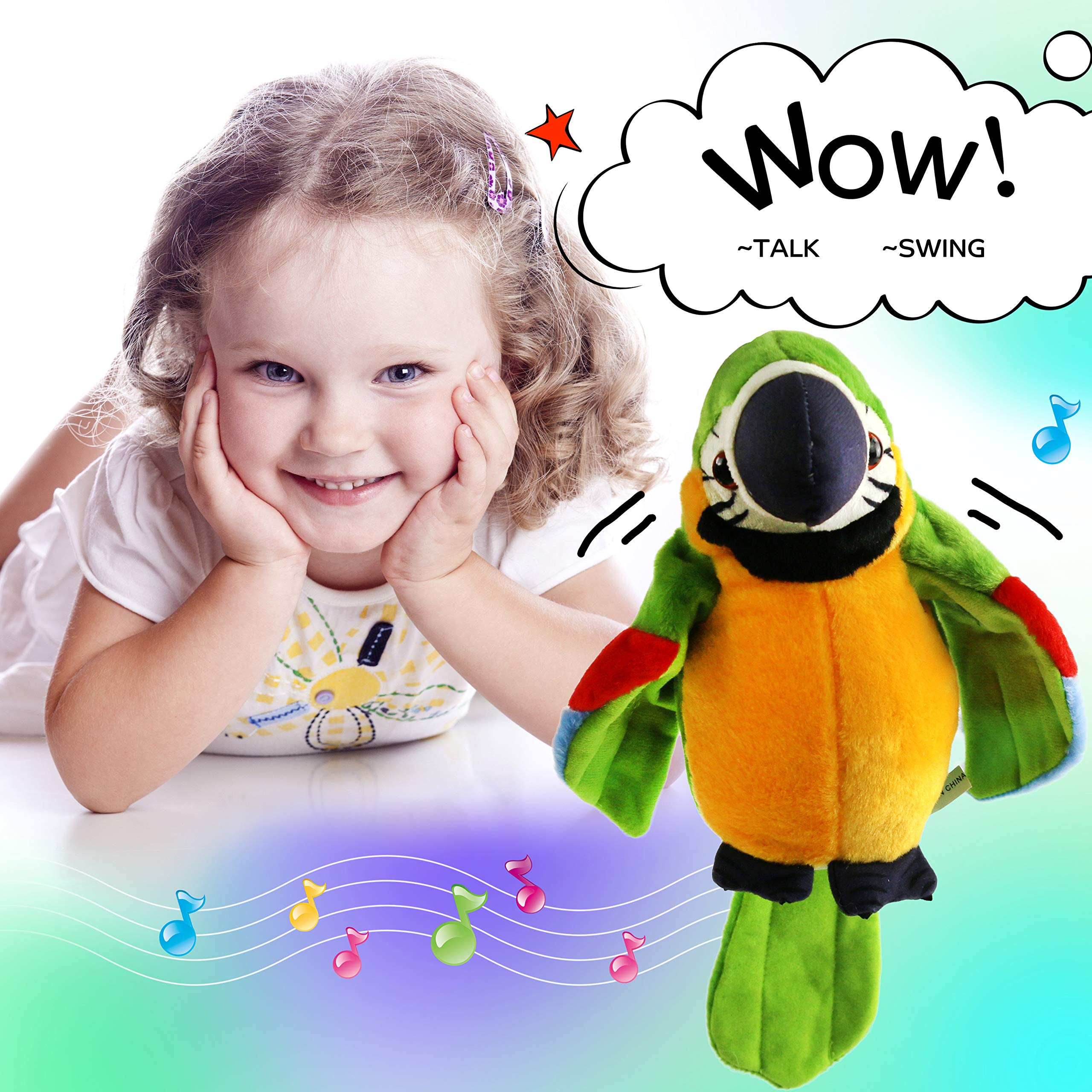 Houwsbaby parrot plush singing and repeating, interactive fun.