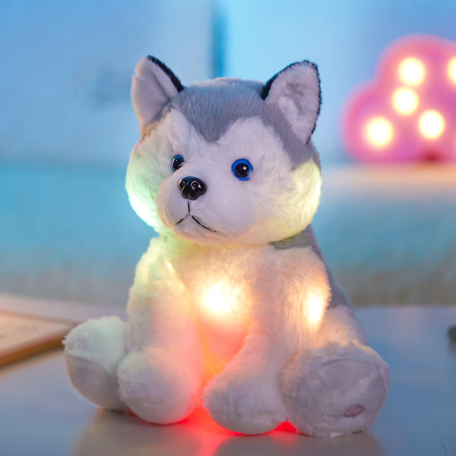 Houwsbaby soft plush husky offers cuddly, safe hugs for kids.