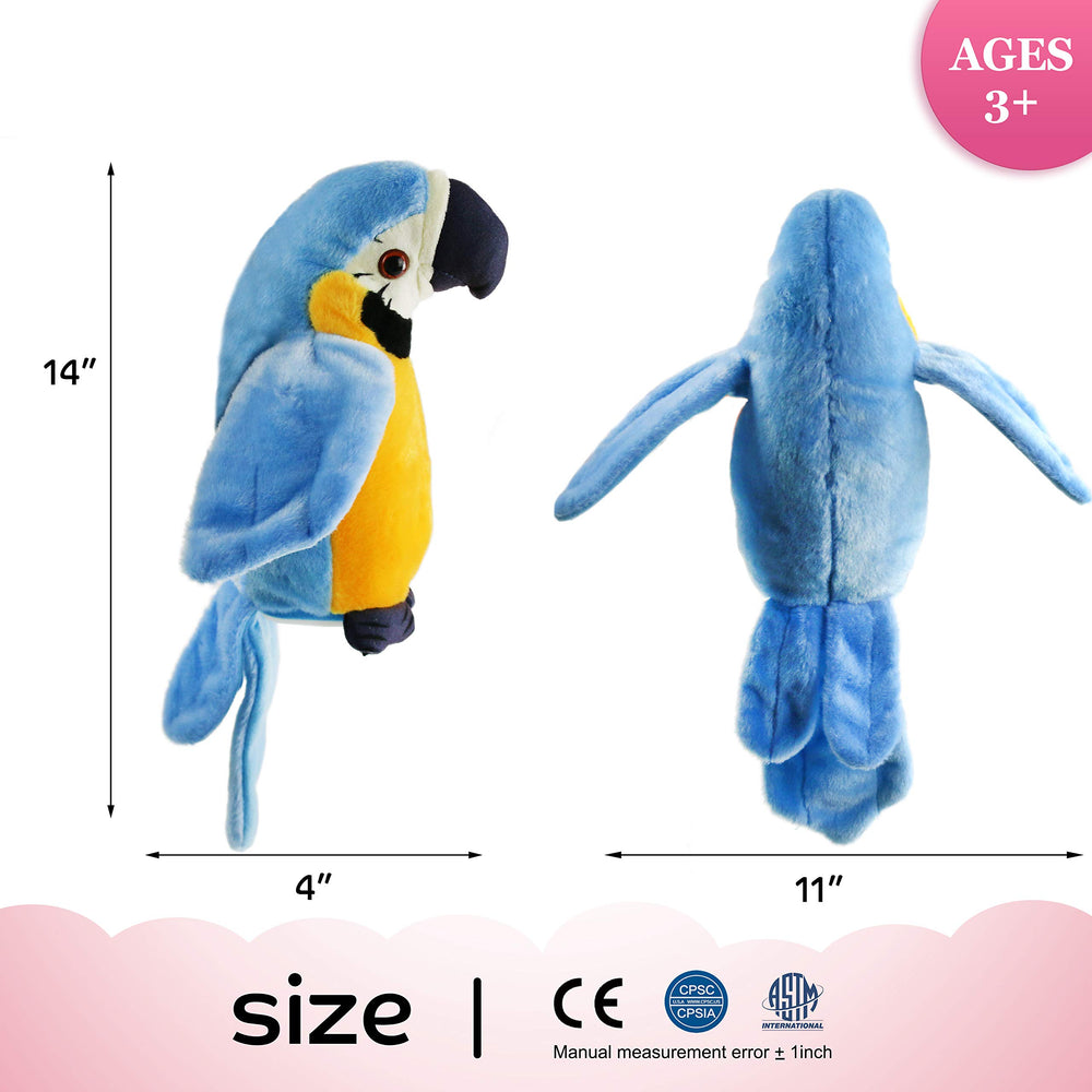Houwsbaby soft plush parrot material for cuddly hugs.