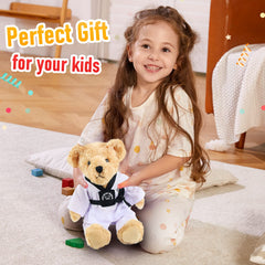 Houwsbaby Taekwondo Teddy Bear cuddly toy ideal for naps and playtime.