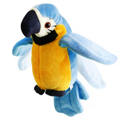 Houwsbaby talking parrot plush front view encourages language play.