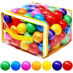 Hovenlay ball pit balls in seven colors ready for toddler play and color learning.