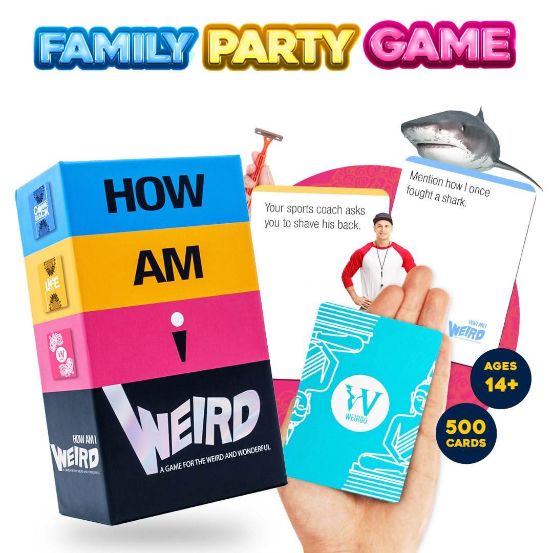 How Am I Weird group play showing friends enjoying a lively game night