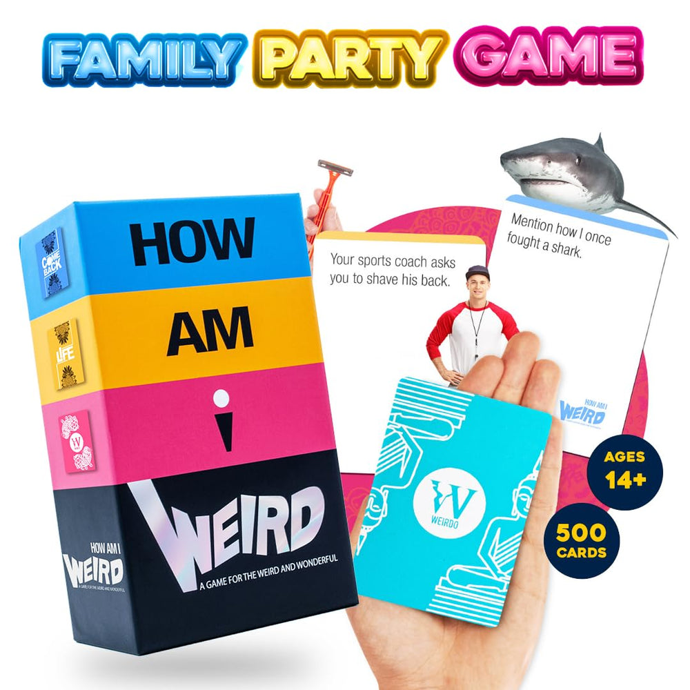 How Am I Weird group play showing friends enjoying a lively game night
