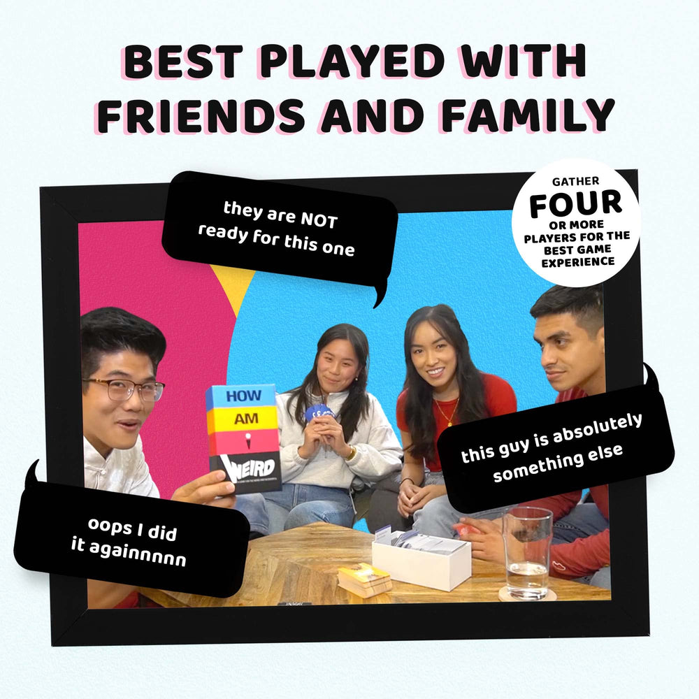 How Am I Weird teens and adults enjoying cross-generational fun