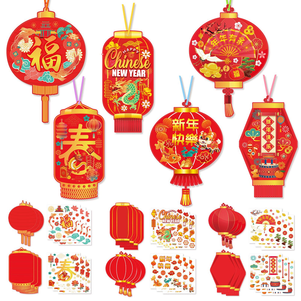 HOWAF lantern paper ornament card featuring horse design for Lunar New Year decor