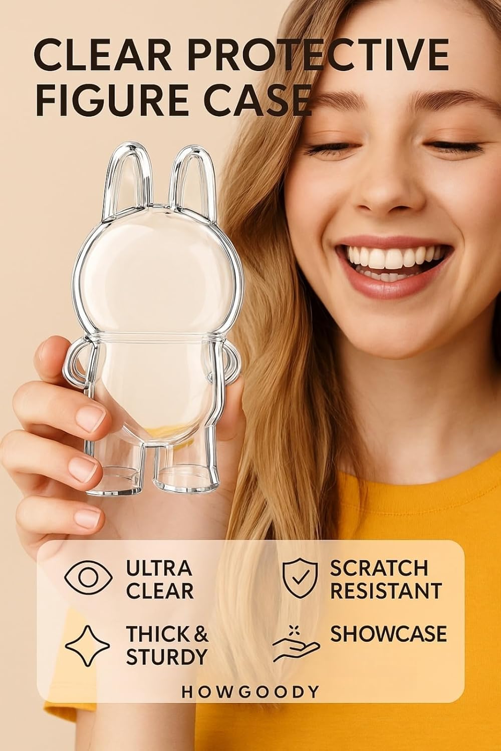Howgoody portable-silicone-strap-hanging-display lets you hang or carry easily.
