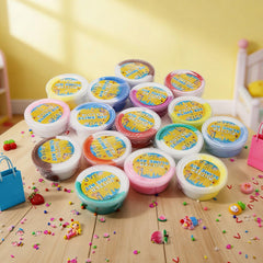 Howlaiwoo slime kit packaging open reveals vibrant color pairs for crafts