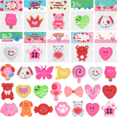 Howzcci valentines card mochi squishy pack for playful stress relief in kids