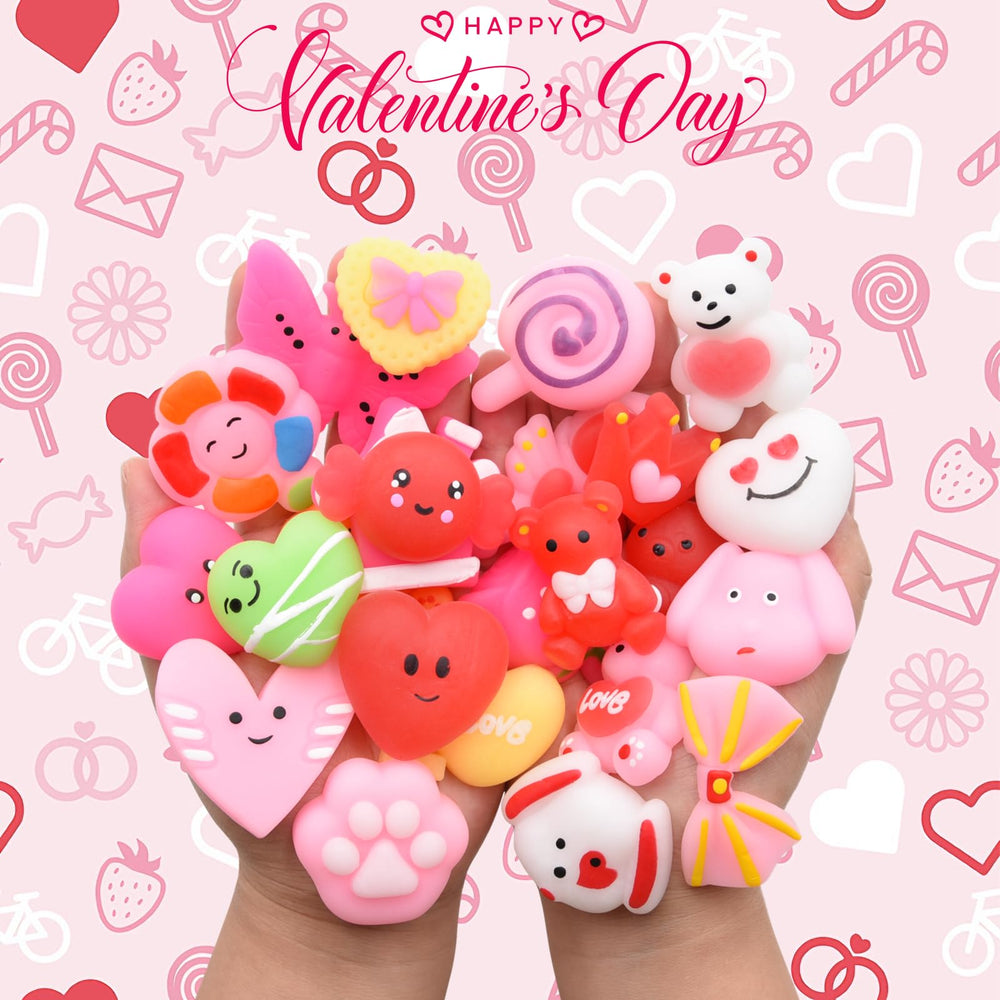 Howzcci valentines squishy bundle shown as party favors