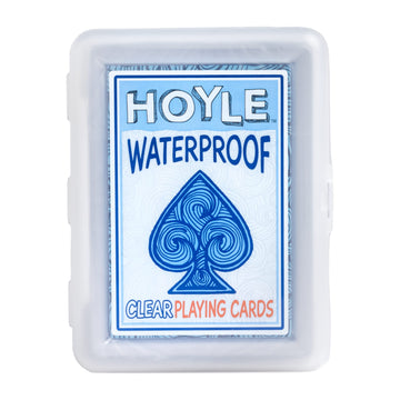 Hoyle waterproof playing cards clear deck for outdoor games.