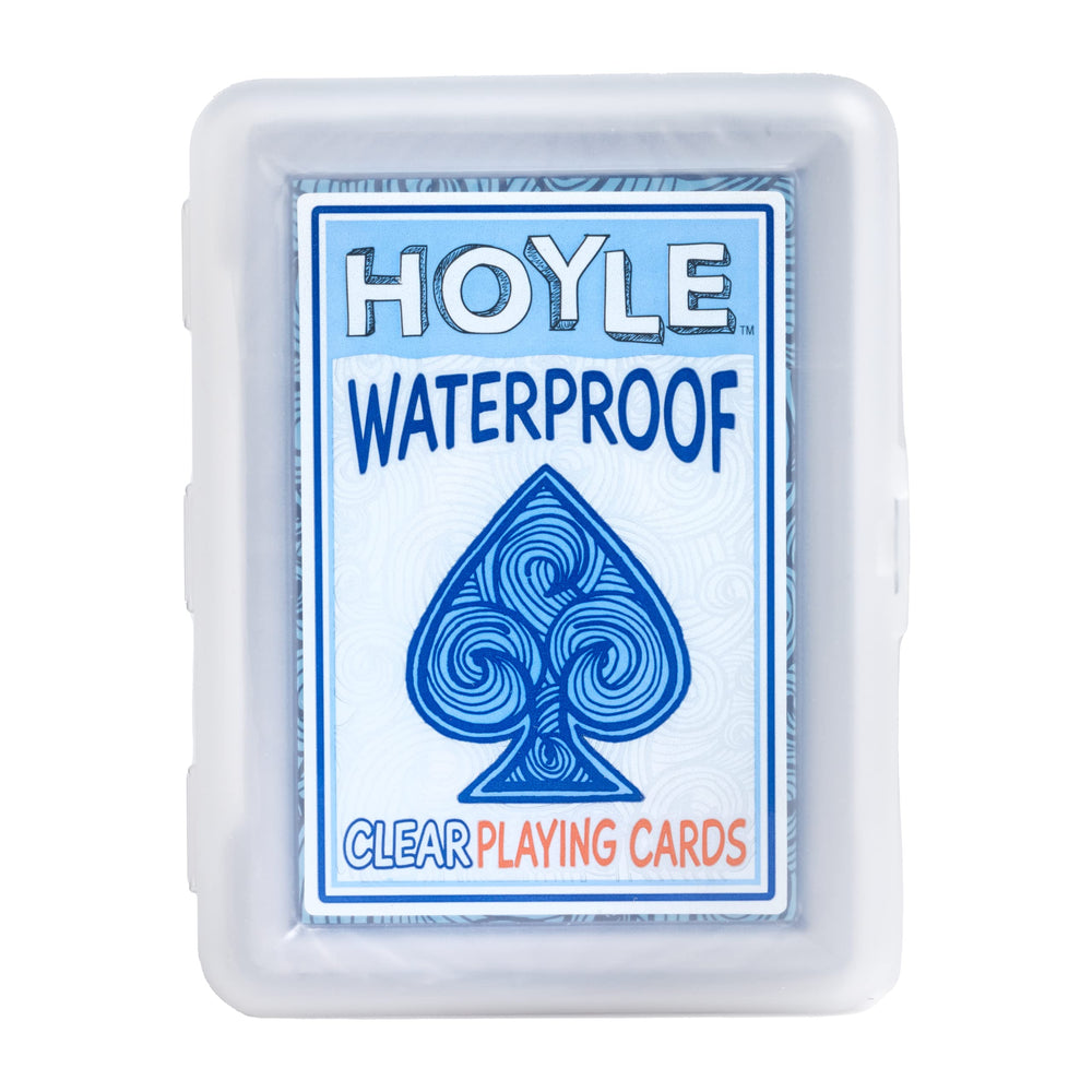 Hoyle waterproof playing cards clear deck for outdoor games.