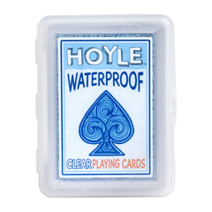 Hoyle waterproof playing cards clear deck for outdoor games.