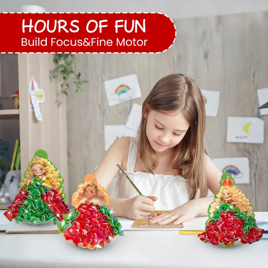 HOYON GP Poke Art Kit Christmas ornament scene—craft festive decorations for the tree and home