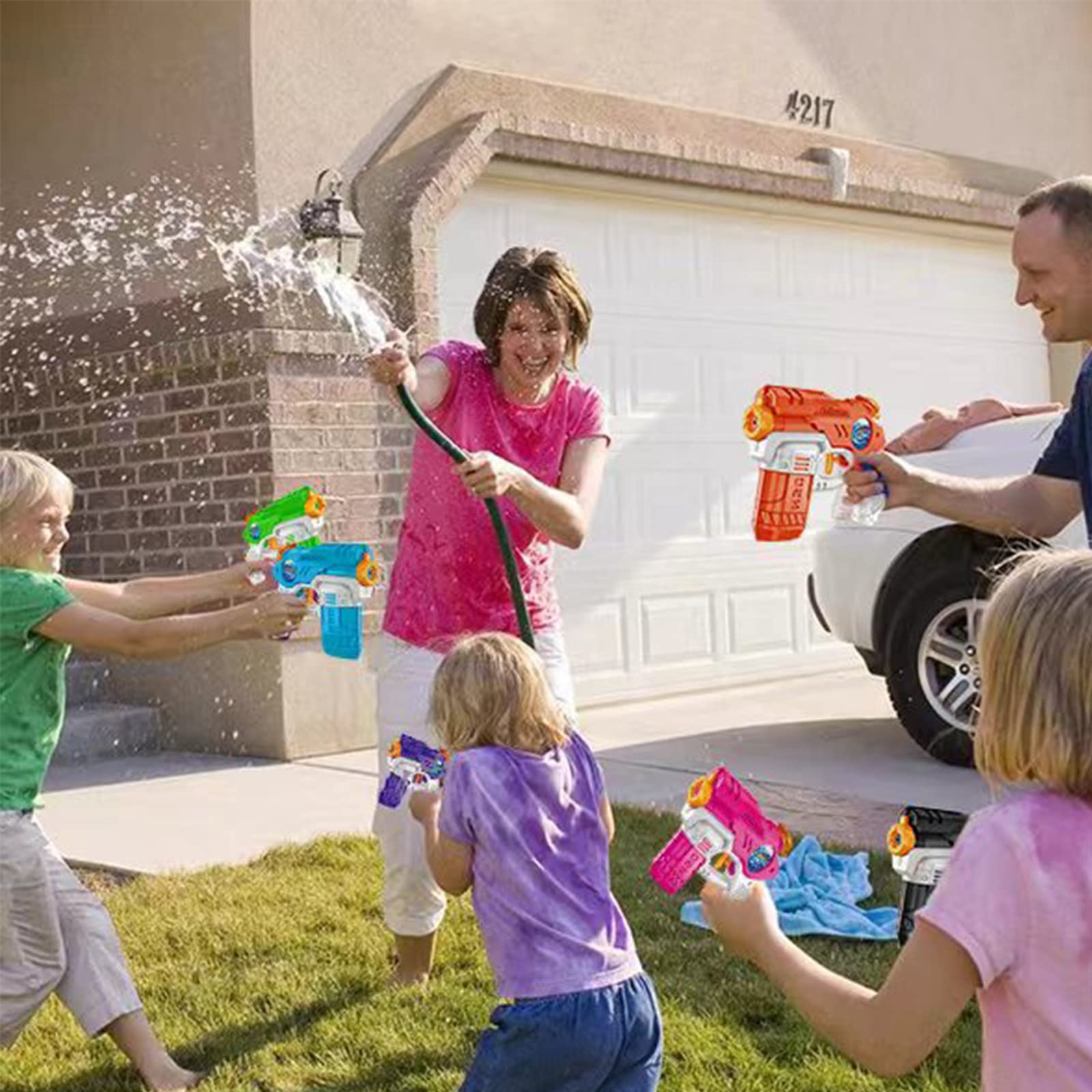 HozHoy six-pack invites friends to join friendly yard or pool battles.