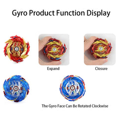 Hozumo gyro launcher included for easy bursts and precise throws.