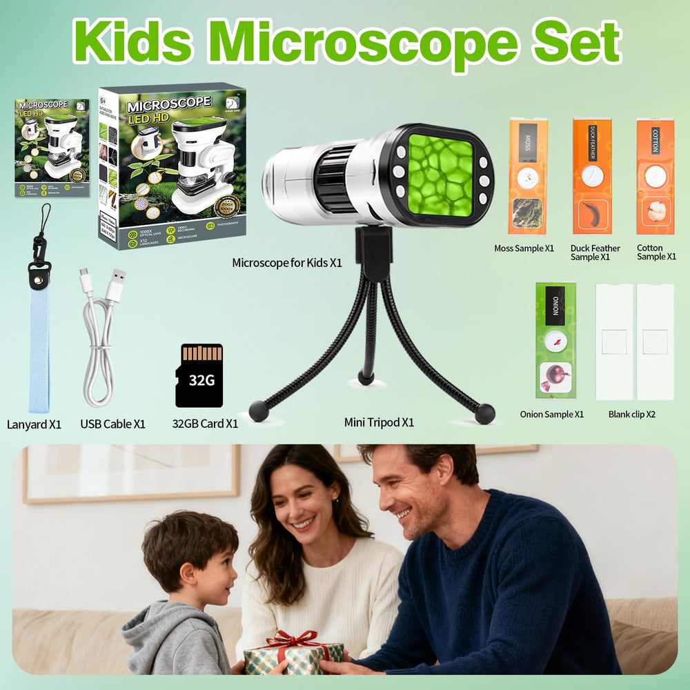 HQGZQL 3-in-1 microscope mode for close-up, distant view, and video.