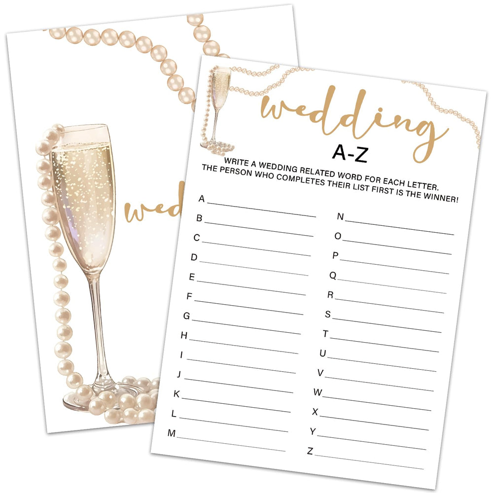 HQLOW bridal shower games set with 30 cards for guest fun