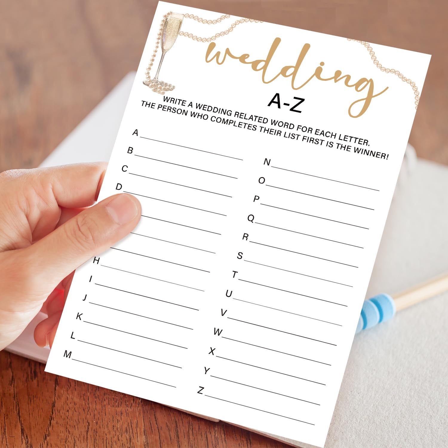 HQLOW wedding reception game cards for interactive experiences