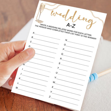 HQLOW wedding reception game cards for interactive experiences