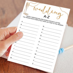 HQLOW wedding reception game cards for interactive experiences