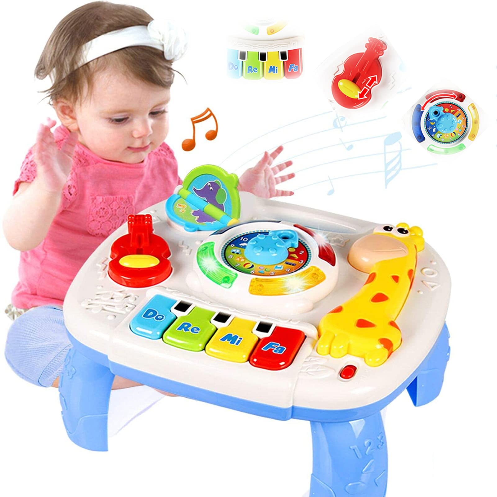HQXBNBY baby toy table with animal sounds for early auditory play.