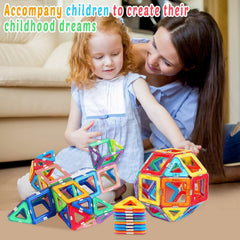HQXBNBY Magnetic Tiles airplane design encourages hands-on exploration and color recognition.