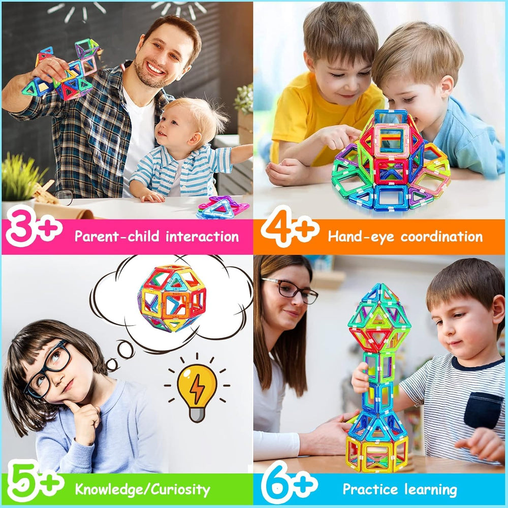 HQXBNBY Magnetic Tiles meteor construction supports imaginative storytelling and spatial planning.