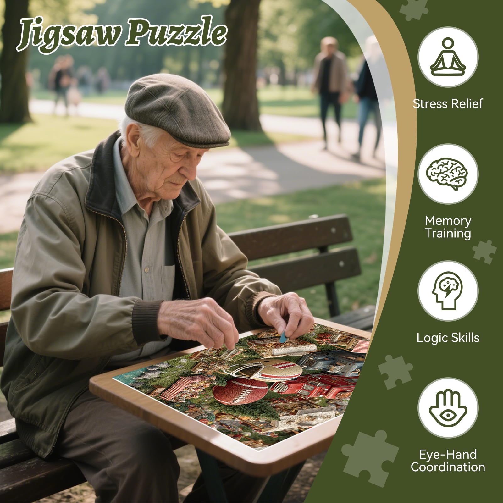 HQXXJW Ready-to-puzzle table scene invites collaborative solving