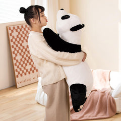 Hronsa panda belly detail showing weighted core for comforting heft.