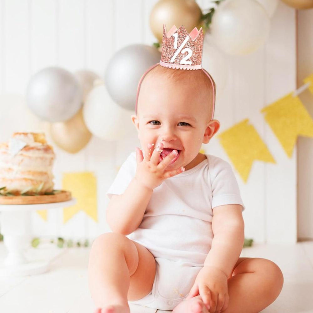 HRXMS half-birthday crown elastic band provides gentle, secure fit