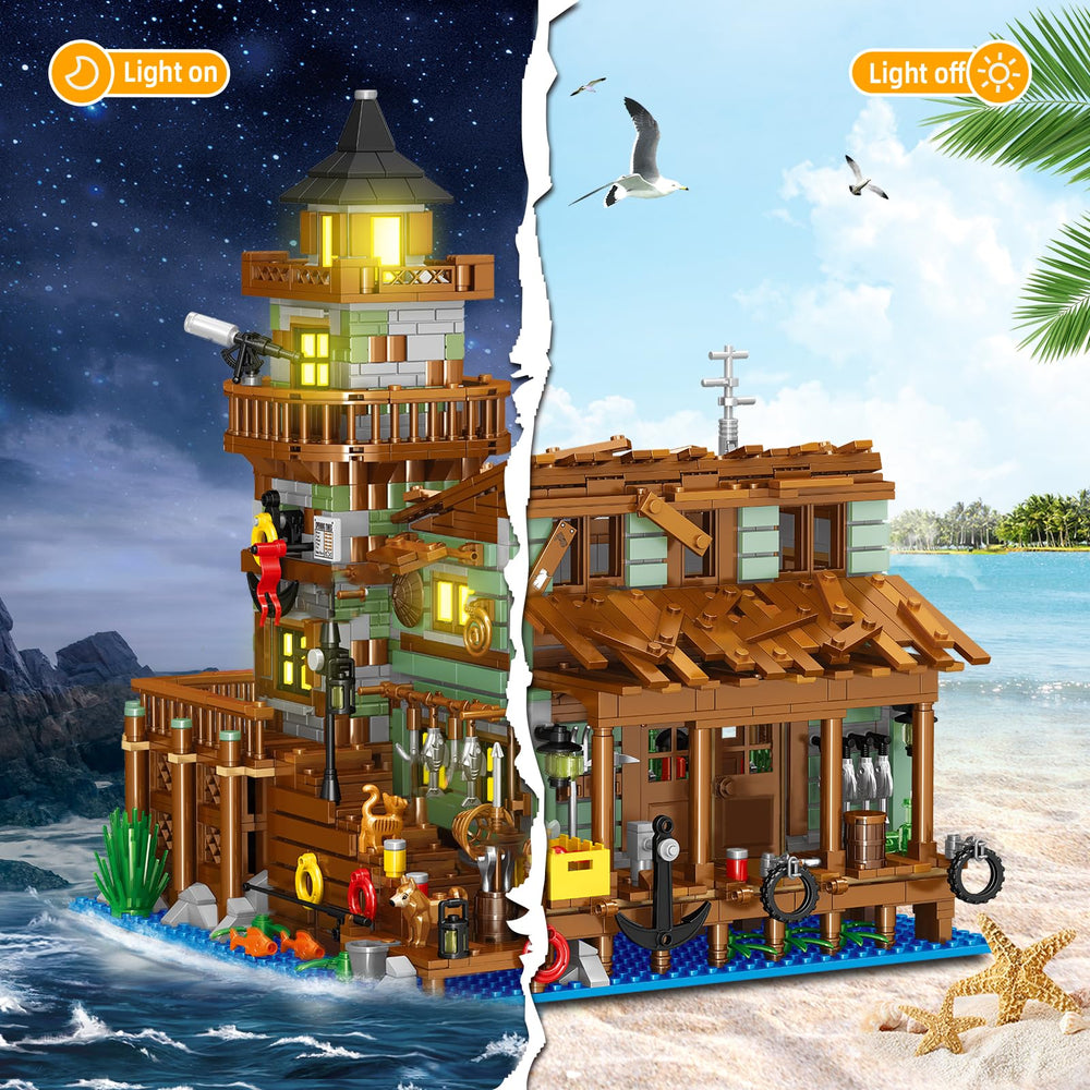 HSANHE Fishing Village Store House scene settings spark storytelling and family creativity.