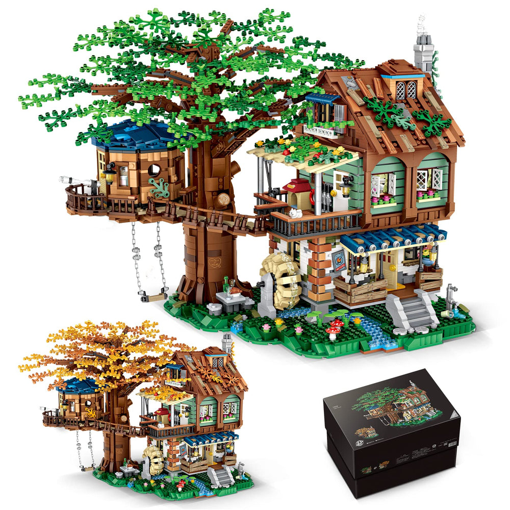 HSANHE Idea Tree House front view shows intricate brickwork for display