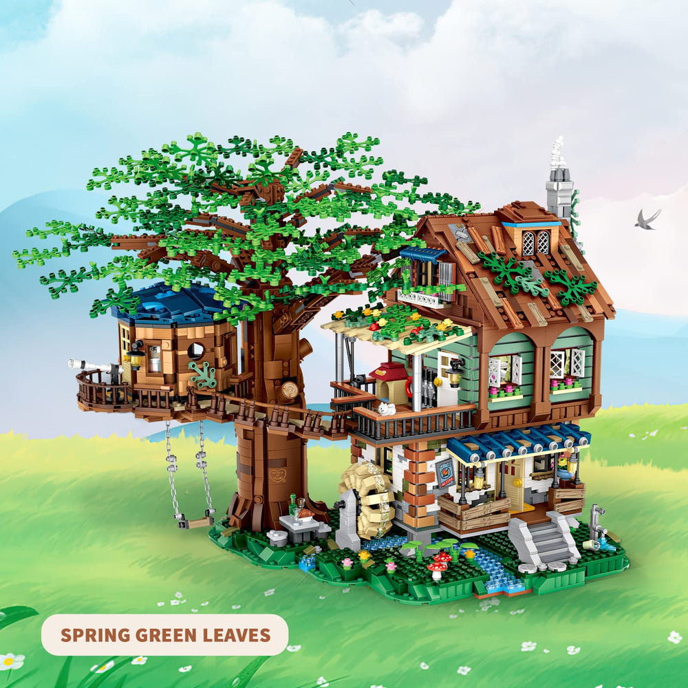 HSANHE Tree House eco-friendly parts promote responsible crafting and safe play