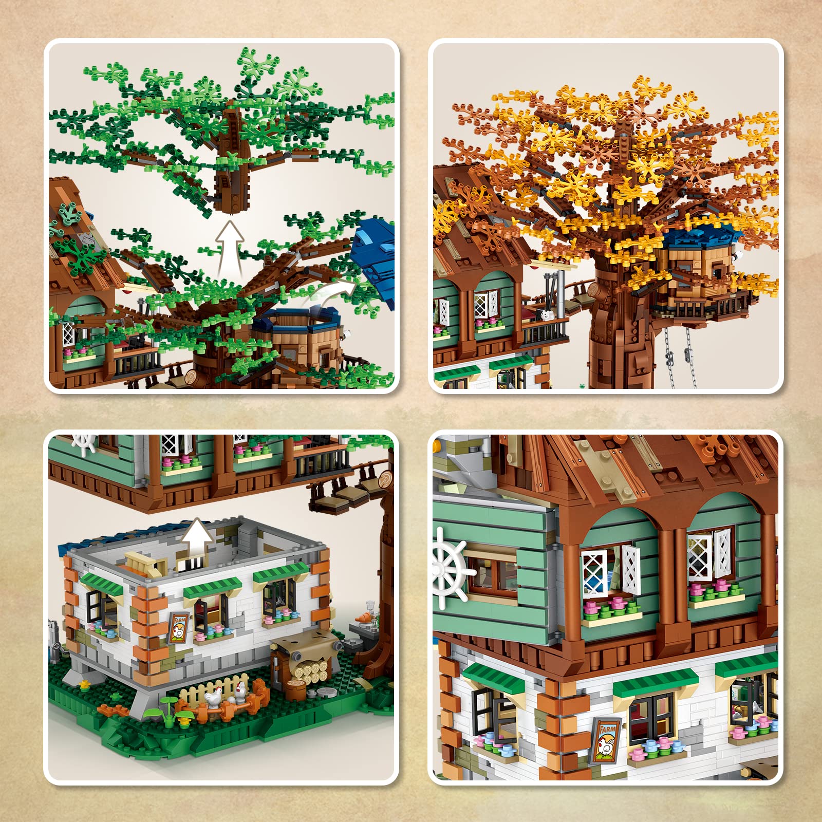 HSANHE Tree House swing detail supports imaginative role-play and display ideas
