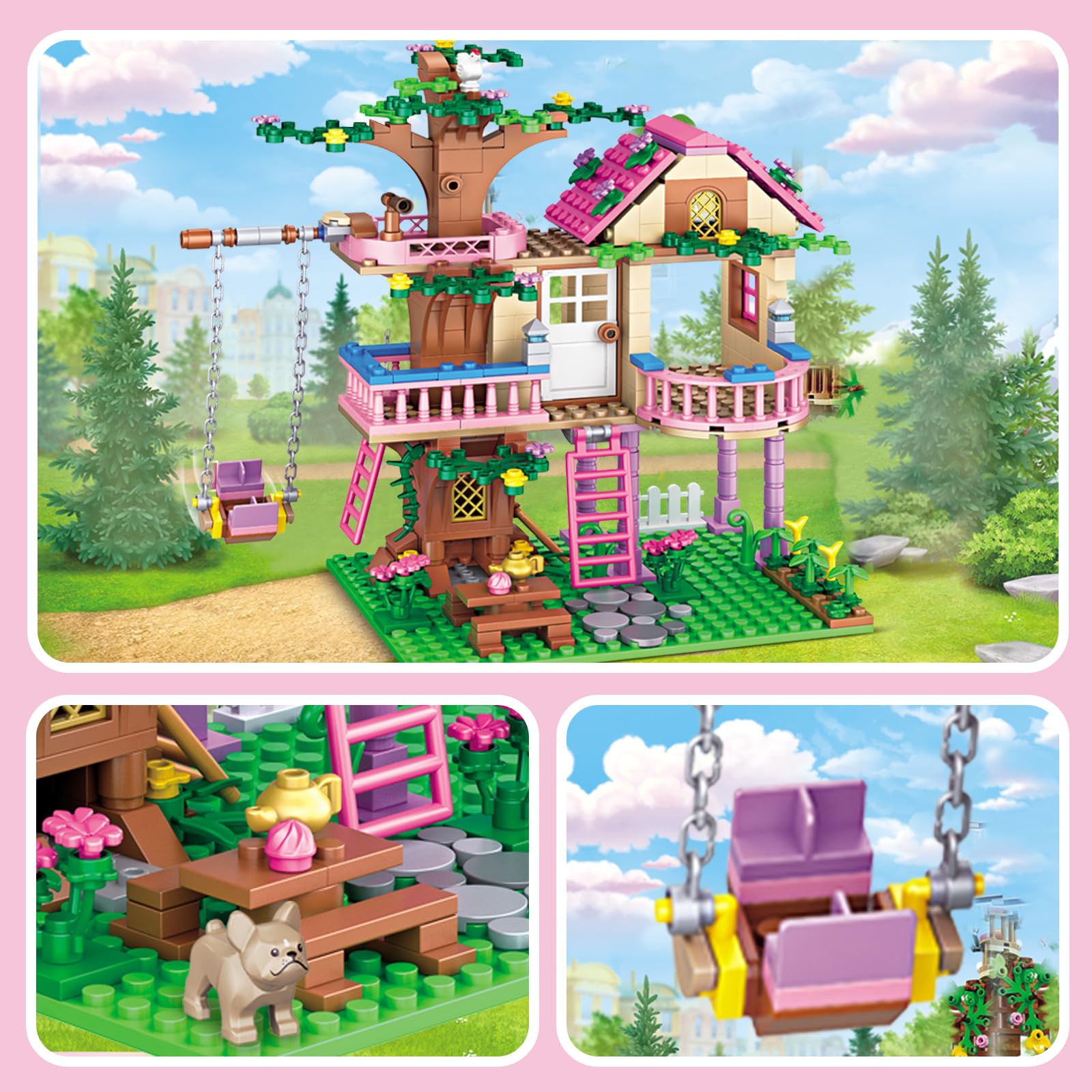 HSANHE Tree House Building Set 504 pieces enables detailed, complete builds