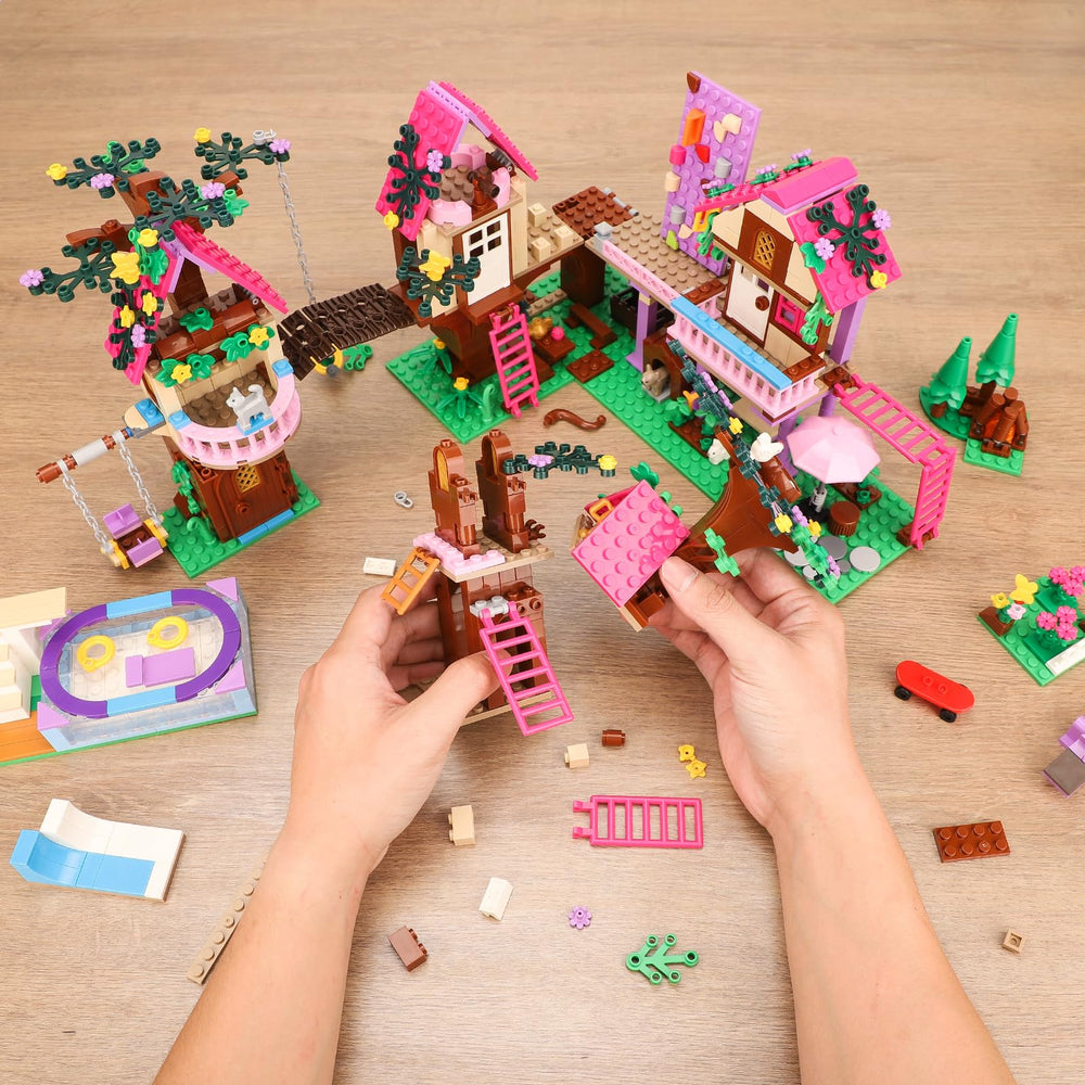 HSANHE Tree House Building Set piece-count highlights 1050 blocks for creative growth