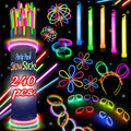 HSGUS 240 glow sticks pack for bright party lighting and easy decoration.