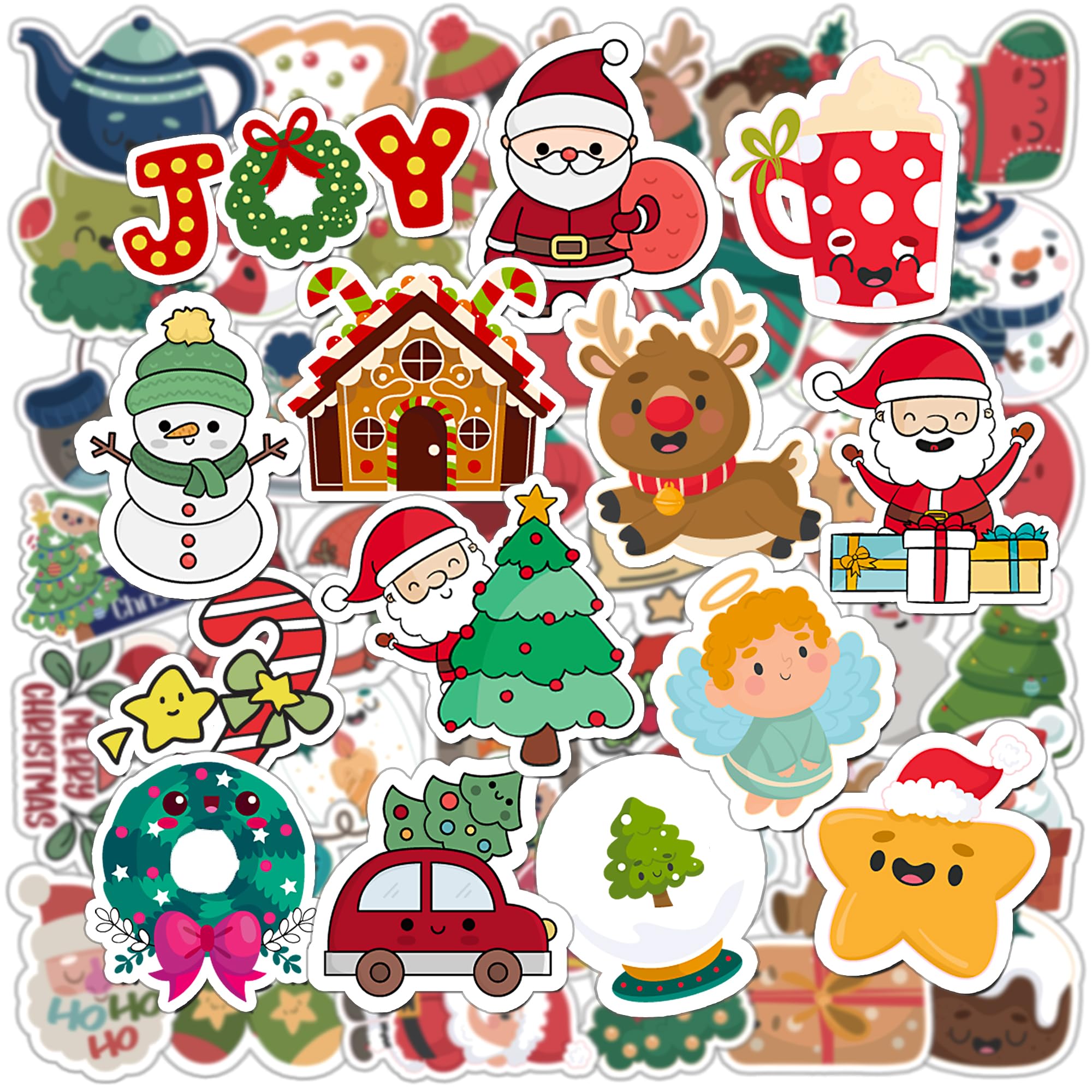 HSHFAMIIY 100pcs Christmas stickers designs for imaginative kids' crafts