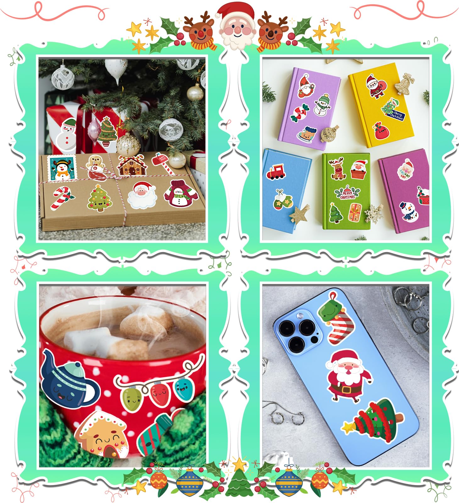 HSHFAMIIY Elegant sticker design with festive shine for celebrations