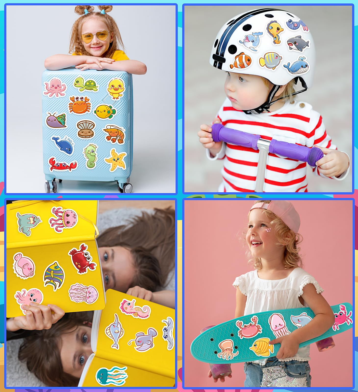 HSHFAMIIY ocean-animals classroom-stickers support rewards and learning.