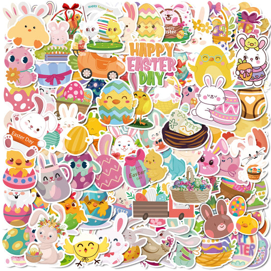 HSHFAMIIY Easter stickers bunny design ideal for kids crafts and gift decor