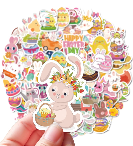 HSHFAMIIY Easter stickers eggs design perfect for basket fillers and party decor