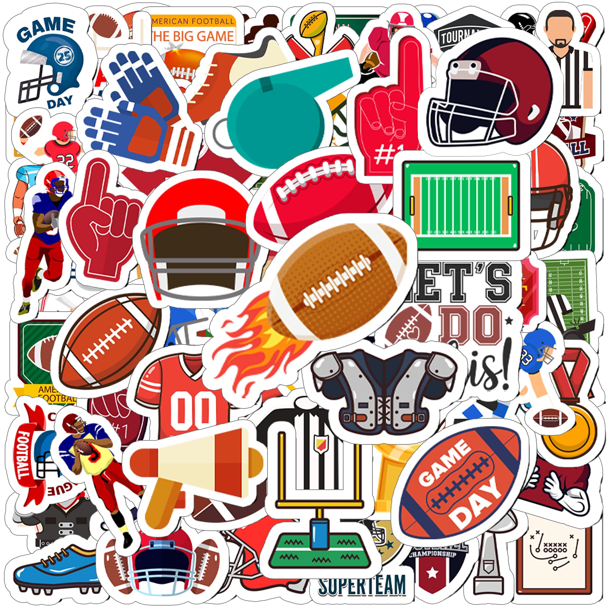 HSHFAMIIY football stickers ball design for kids' crafts and party decor
