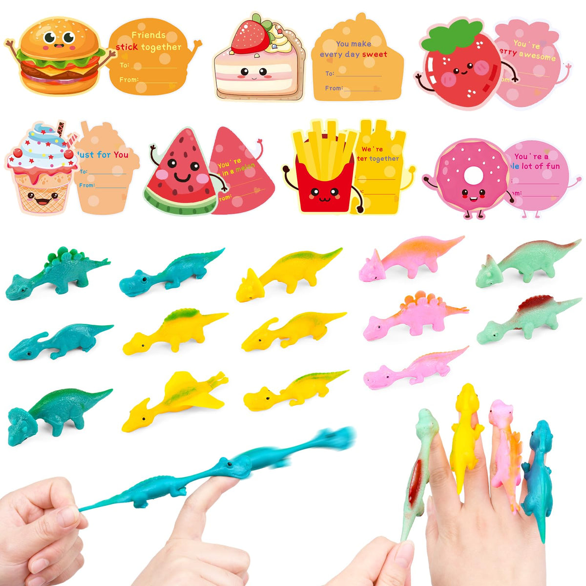 HSLCGF dinosaur slingshot fingers in action, ideal for classroom fun and interactive play.