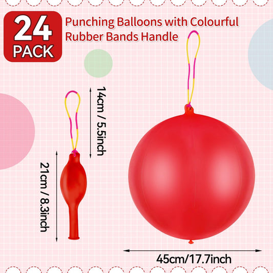 HSLCGF heavy-duty red punch balloons resist bursts during lively celebrations.