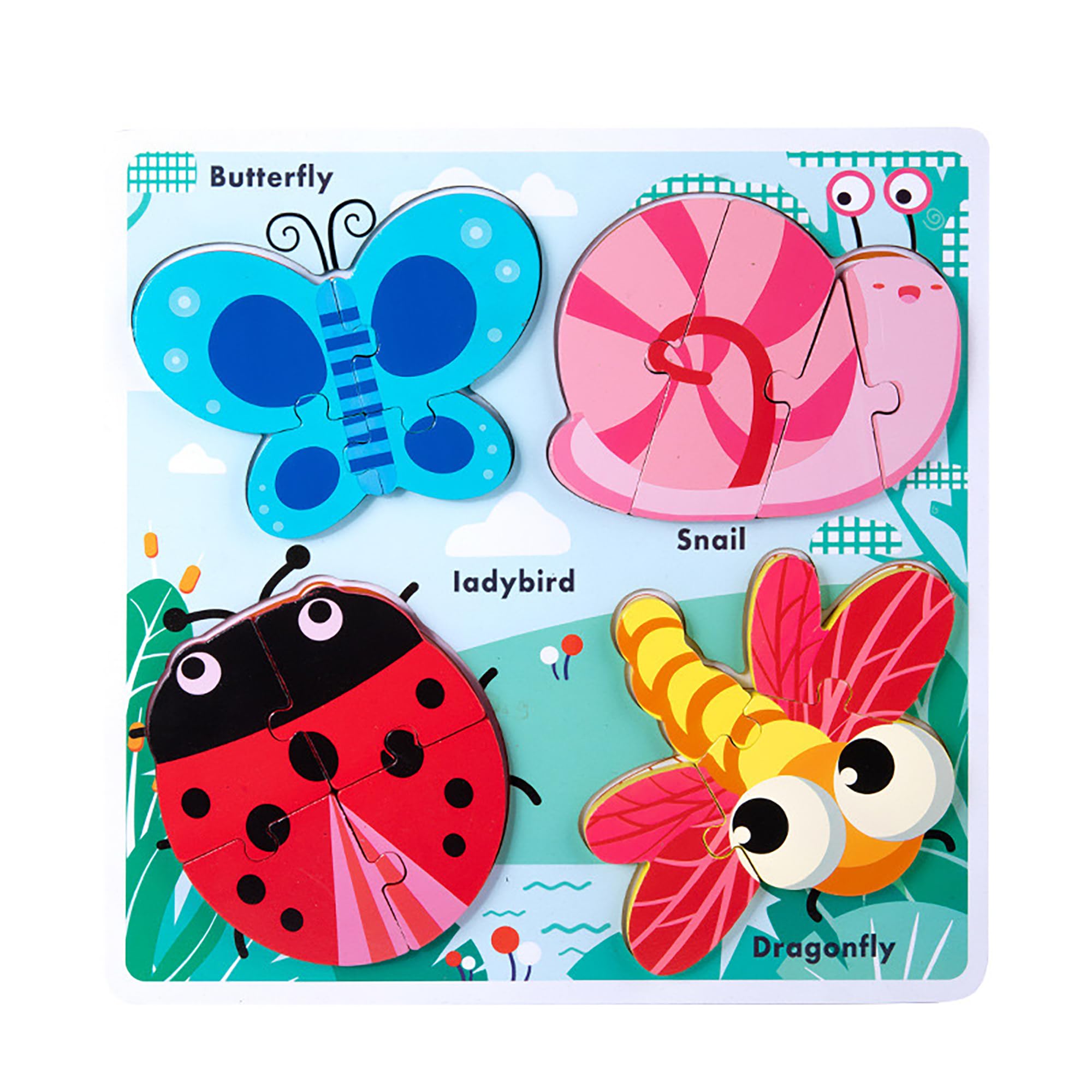 HT HONOR Montessori puzzle stimulates visual and tactile senses with colorful shapes.